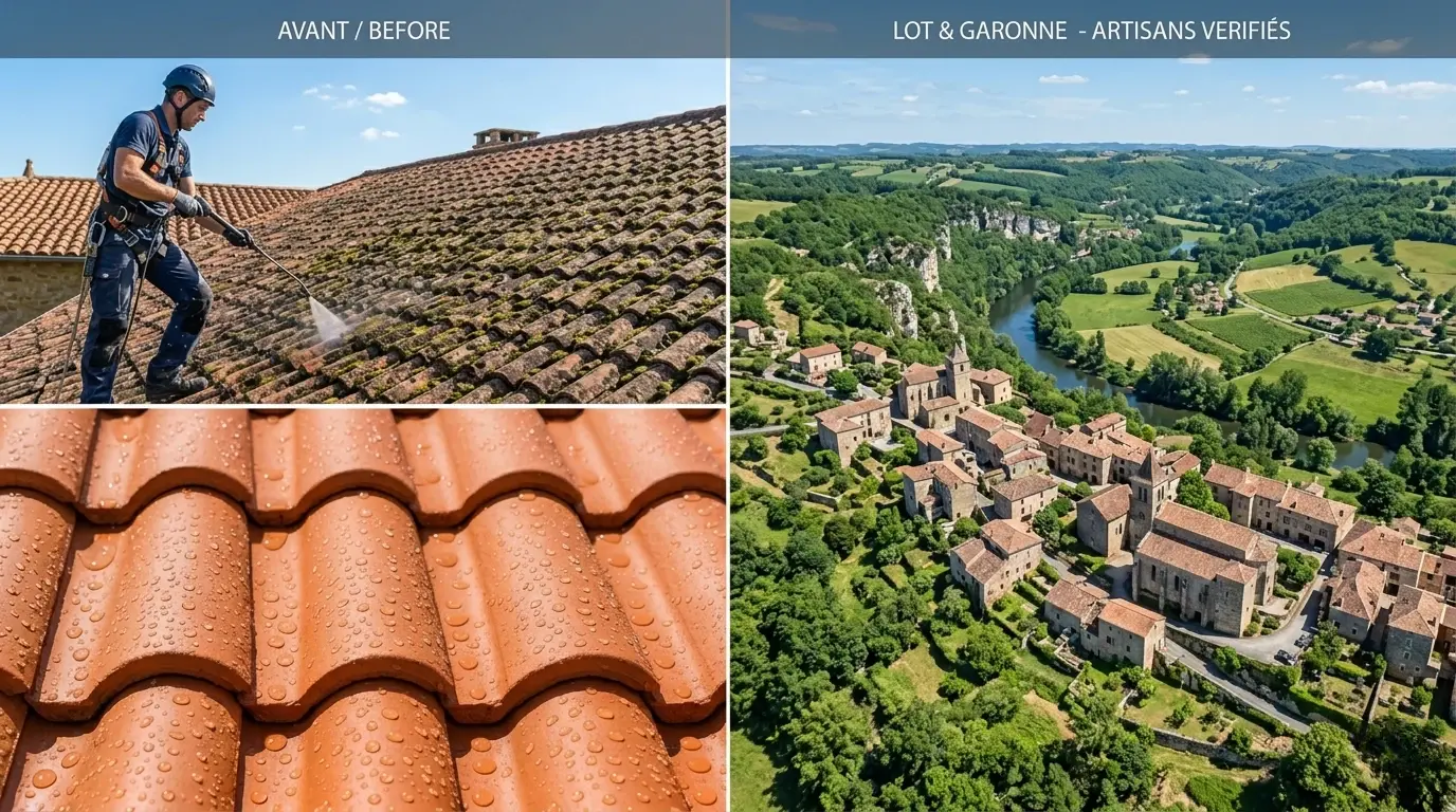 Vue sur les toitures du Lot-et-Garonne