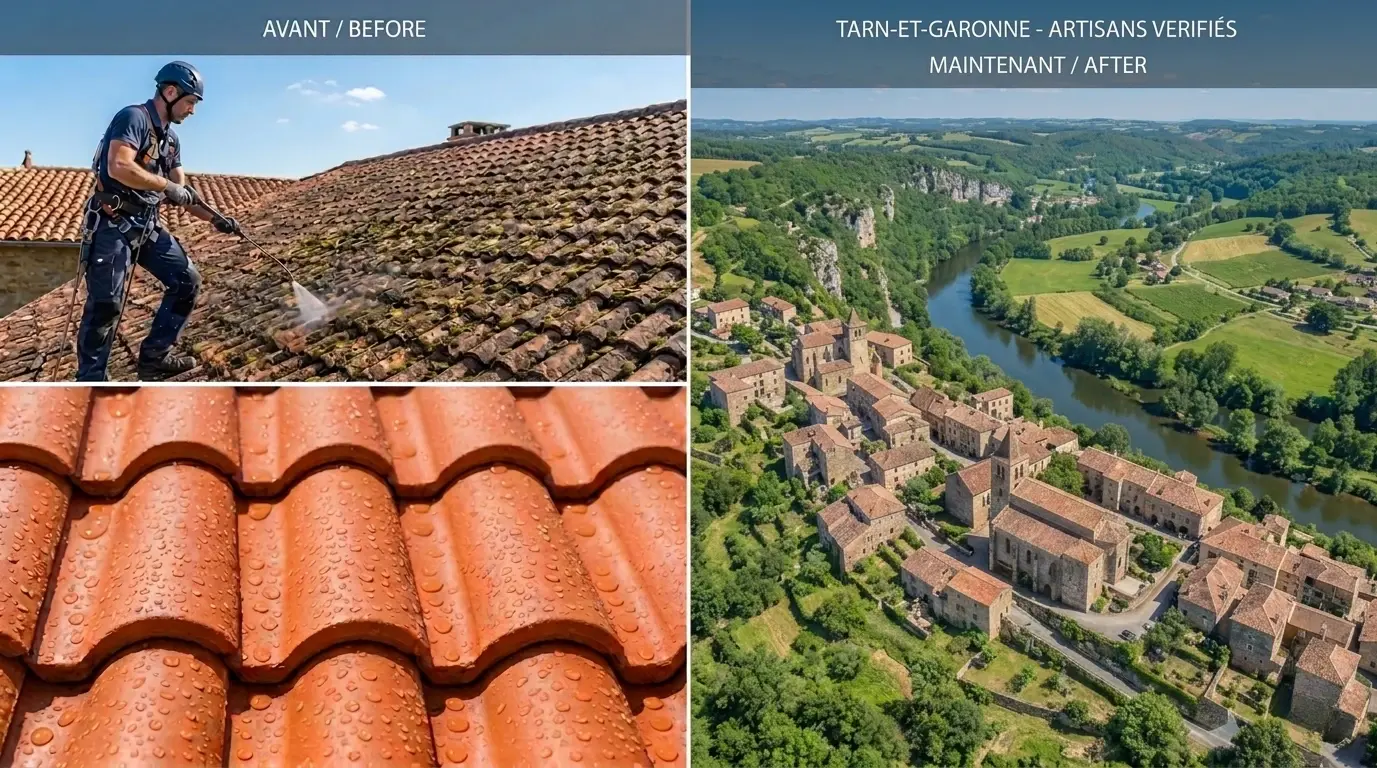 Vue sur les toitures du Tarn-et-Garonne